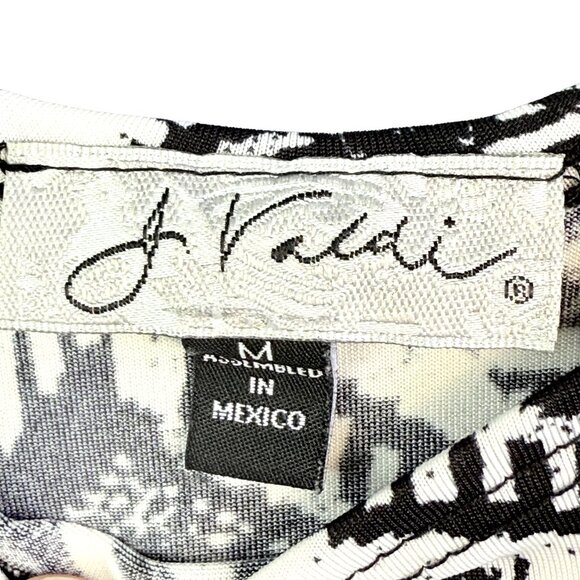 J. Valdi Black & White Graphic Geo Tank Cover‑Up Dress Size M  Flowy Beach Tunic - Picture 4 of 10